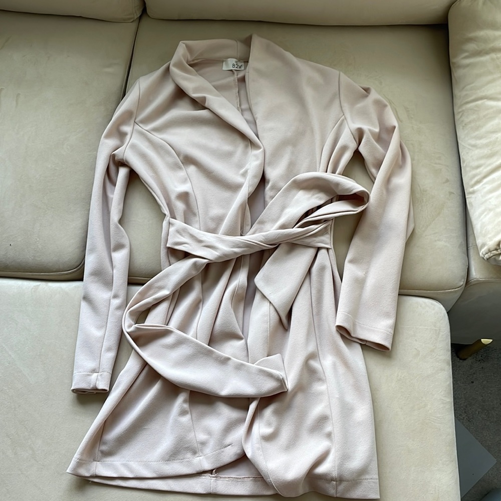 Peach blazer dress